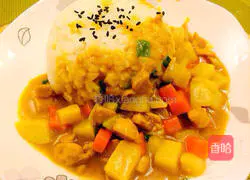 Illustration of how to make curry chicken and potatoes 6