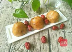 Illustration of how to make red date glutinous rice cake 12