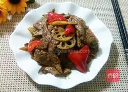 Illustration of how to make stir-fried pork liver with kimchi 18