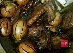 Illustration of how to make whole chicken braised pork rice 11