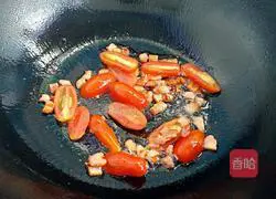 Illustration of how to make avocado and bacon pasta 5