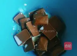 Illustration of how to make low-fat tofu brownie cake 5