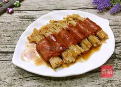 Illustration of how to make bacon enoki mushrooms 9