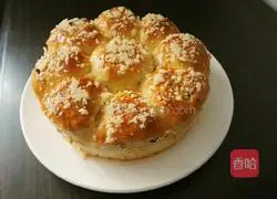 Illustration of how to make raisin flower bread 14