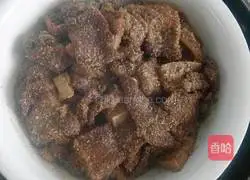 Steamed pork with slag powder Illustration of how to do it 5