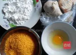 Illustration of how to make breaded chicken legs 1