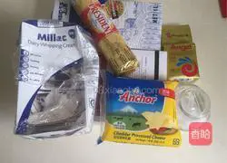 Illustration of how to make squid cheese flower bread 1