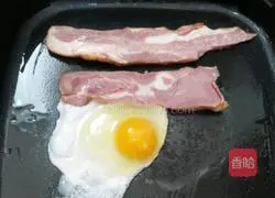 Illustration of how to make bacon omelette sandwich 14