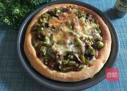 Illustration of how to make bacon pizza 11