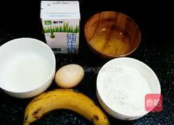 Illustration of how to make banana waffles 1