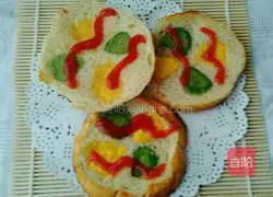 Illustration of how to make colorful bread slices 10