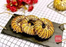 Illustration of how to make red bean bagels 23
