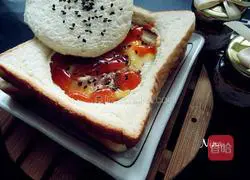 Illustration of how to make double toasted eggs 5