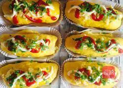 Chives and cheese Illustration of how to make bread (hand-kneaded dough) 5