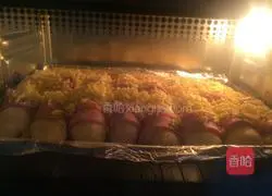 Bacon cheese floss Illustration of how to make bread sticks 12