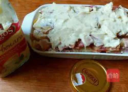 Illustration of how to make pasta (baked macaroni with bacon and potatoes) 13