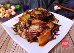 Illustration of twice-cooked pork with salted vegetables 14
