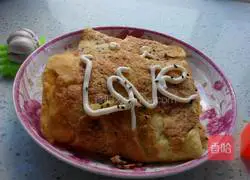 Illustration of how to make egg hand-shredded pancakes 15