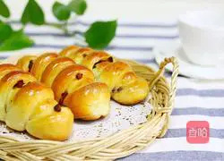 Illustration of how to make raisin rolls (medium type) 16