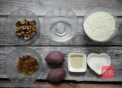 Illustration of how to make purple sweet potato cake 2