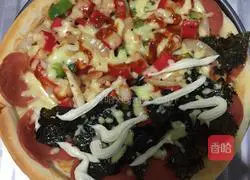 Double Illustration of how to make pizza 6