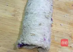 Purple Illustration of how to make potato banana bread 5