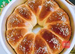 Illustration of making seaweed and meat floss bread 20