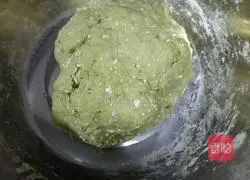 Illustration of making matcha oatmeal bread 2