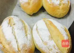 Illustration of how to make Hass bread with powdered sugar 15
