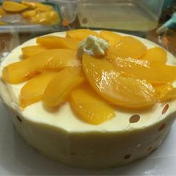 Yellow peach yogurt mousse