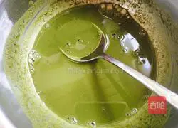 Illustration of how to make matcha mousse 9