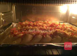 Illustration of how to make spicy cheese and ham bread 17