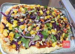 Illustration of how to make fruit and vegetable pizza 8