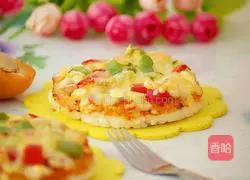 Illustration of how to make rice pizza 17