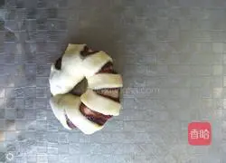 Illustration of how to make bean paste bread 10