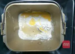 Illustration of how to make green onion, seaweed and meat floss bread 2