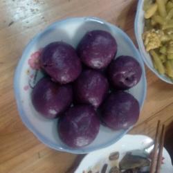 Purple sweet potato glutinous rice buns