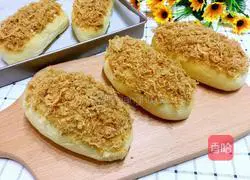 Illustration of how to make meat floss bread 20