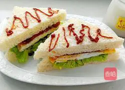 Illustration of how to make bacon omelette sandwich 18