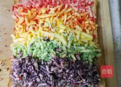 Illustration of how to make rainbow cheese bread 6