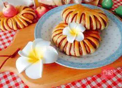 Illustration of how to make bean paste bagels 15