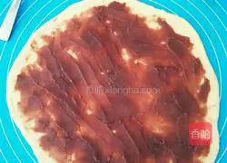 Illustration of making bean paste toast bread 9