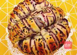 Illustration of how to make purple sweet potato bread 22