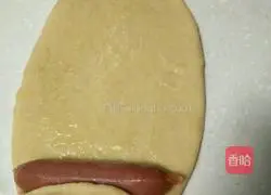 Illustration of how to make scallion cheese and ham bread 4