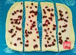 Illustration of how to make yogurt cranberry shredded packets 8