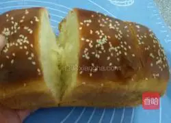 Toast bread.Illustration of how to make 10