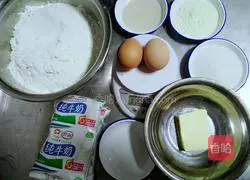 Illustration of how to make ham sausage and coconut toast bread (flour version) 1