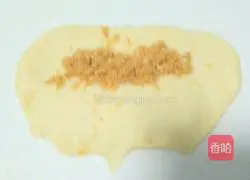 Illustration of how to make green onion cheese bread (pork floss stuffing) 8