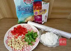 Illustration of how to make rice pizza 2