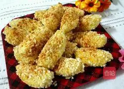 Illustration of how to make fried eggs with bread crumbs 9